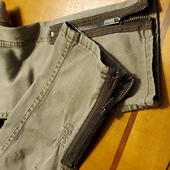BCBG Max Azria Vintage Army Style Fatigue Wash Women's Pants - Size 26 - Picture 8 of 14